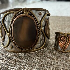 Elegant Gold and Silver Women's Jewelry Set